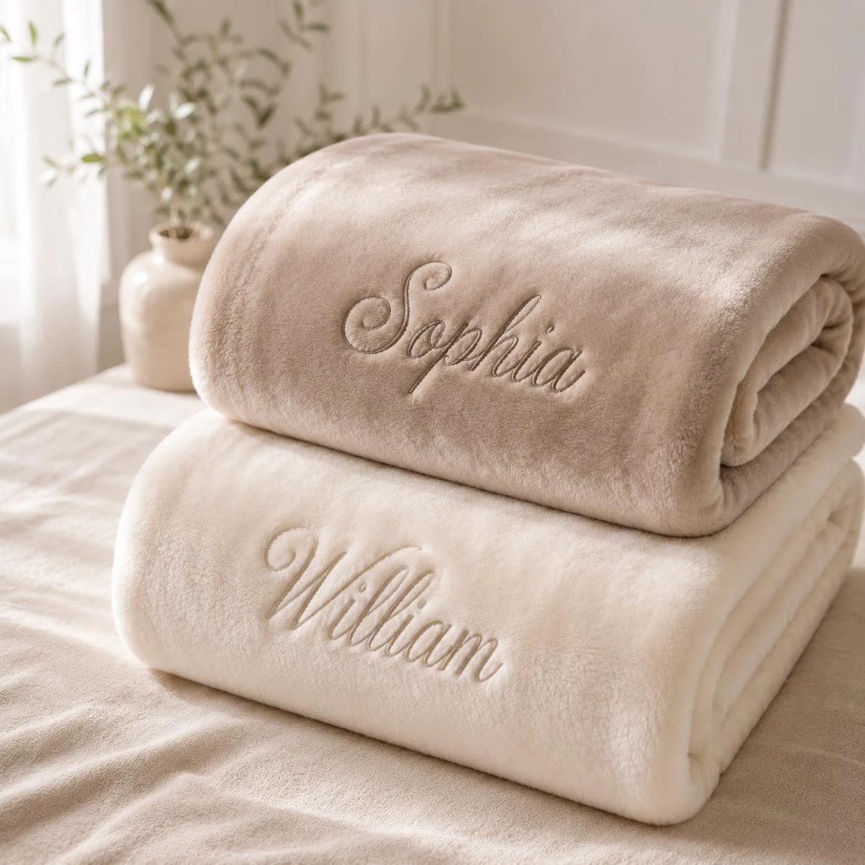 Personalised Mink Blankets - Heavy Duty Jewel Colours Add your name, text or message - Perfect Christmas Gift - Fits Up To Double Bed