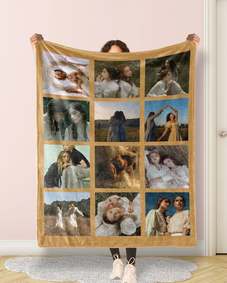 Personalized best friend Photo Blanket Collage, friend Blanket, Picture Blanket With Text, Memorial Blanket, Best Friend Gift