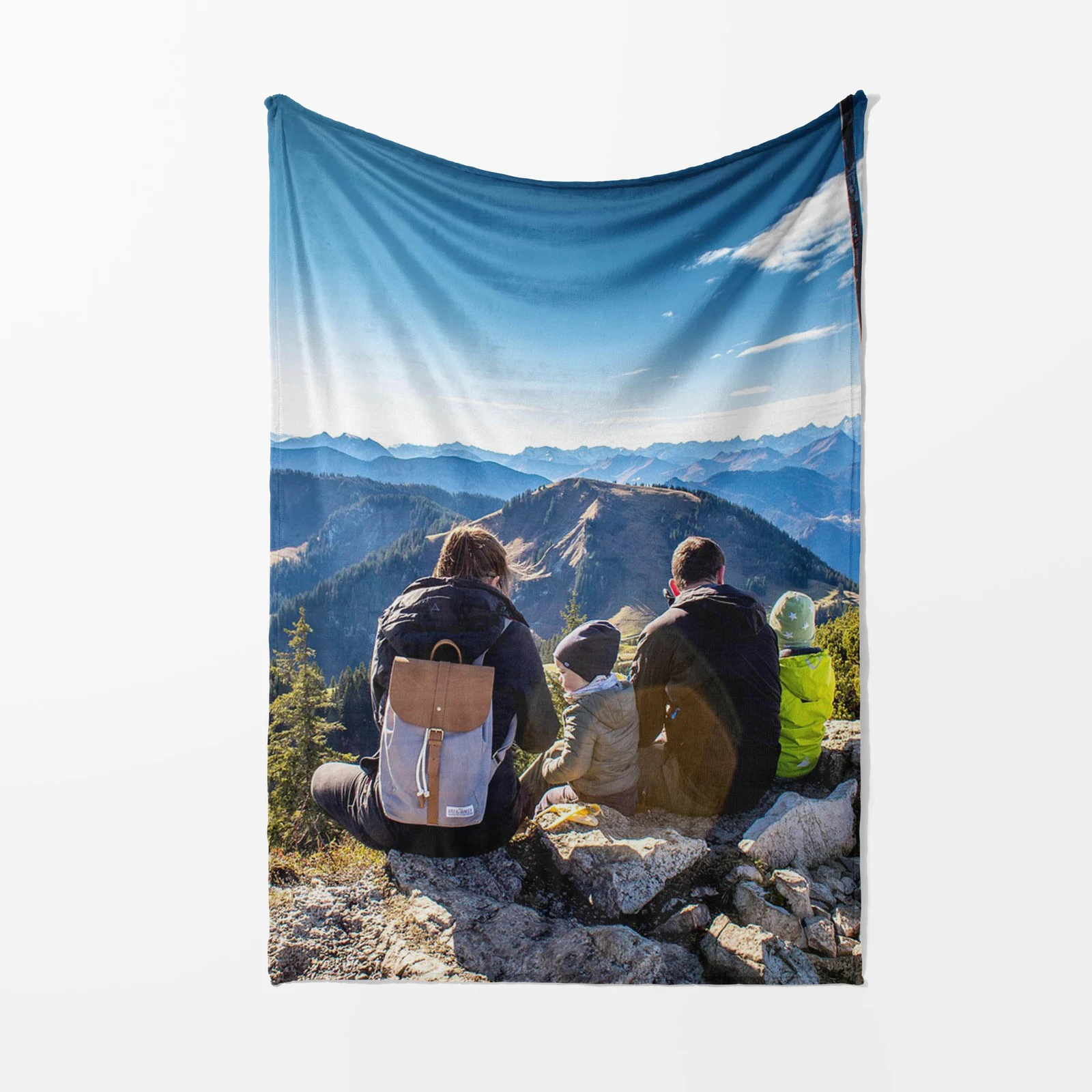 Custom Photo Blanket Soft Polar Fleece Throw Personalised Memory Blanket Upload Your Photos Choose Background Border Colour Decoration